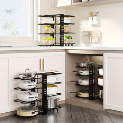 Pot Rack Organizers Stackable 5 8 Tier for Kitchen Organization and Storage
