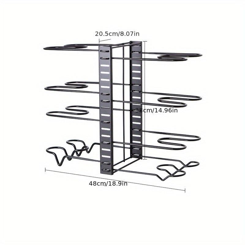 Pot Rack Organizers Stackable 5 8 Tier for Kitchen Organization and Storage