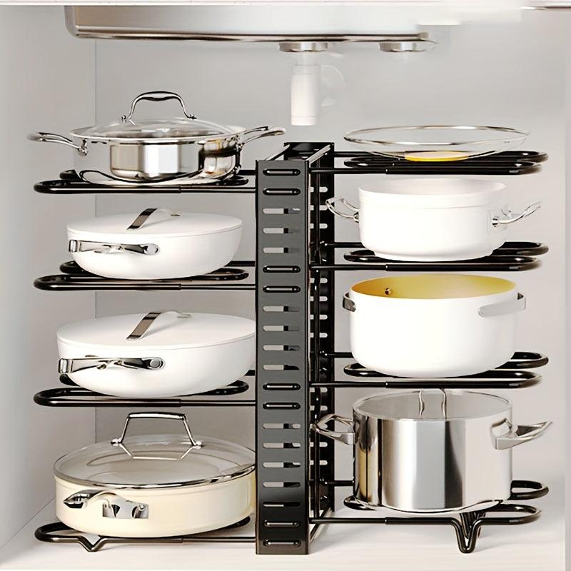 Pot Rack Organizers Stackable 5 8 Tier for Kitchen Organization and Storage