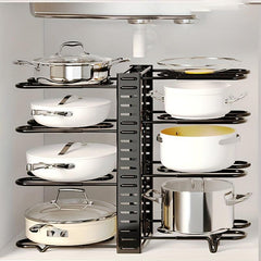 Pot Rack Organizers Stackable 5 8 Tier for Kitchen Organization and Storage