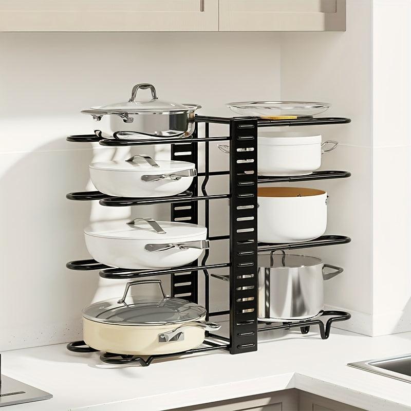 Pot Rack Organizers Stackable 5 8 Tier for Kitchen Organization and Storage