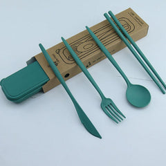 Reusable Travel Utensils Set with Cutlery Holder