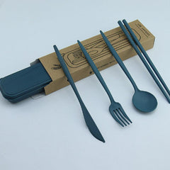 Reusable Travel Utensils Set with Cutlery Holder