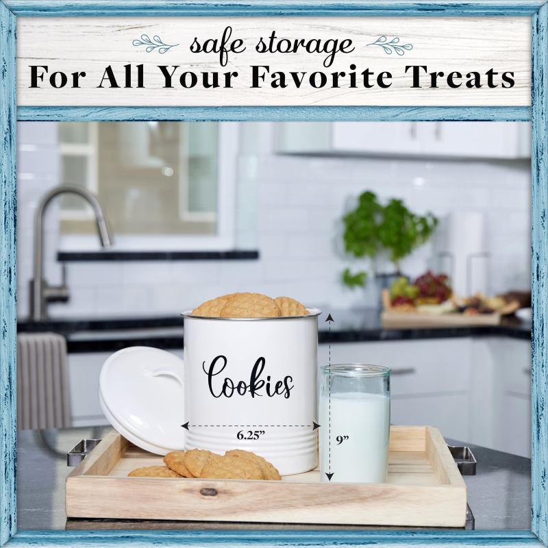 Vintage Cookie Jar Airtight Lid Kitchen Storage Container