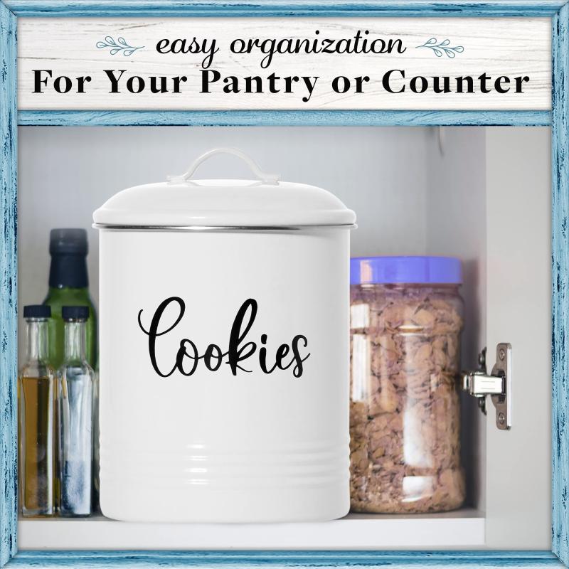 Vintage Cookie Jar Airtight Lid Kitchen Storage Container