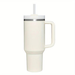 40oz Stainless Steel Tumbler with Handle and Straw Lid