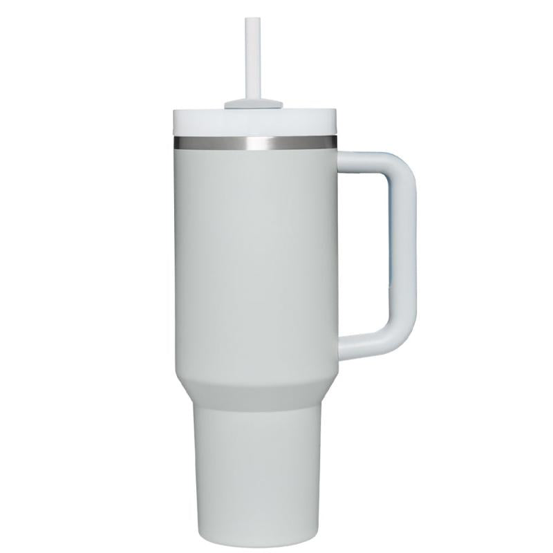 40oz Stainless Steel Tumbler with Handle and Straw Lid