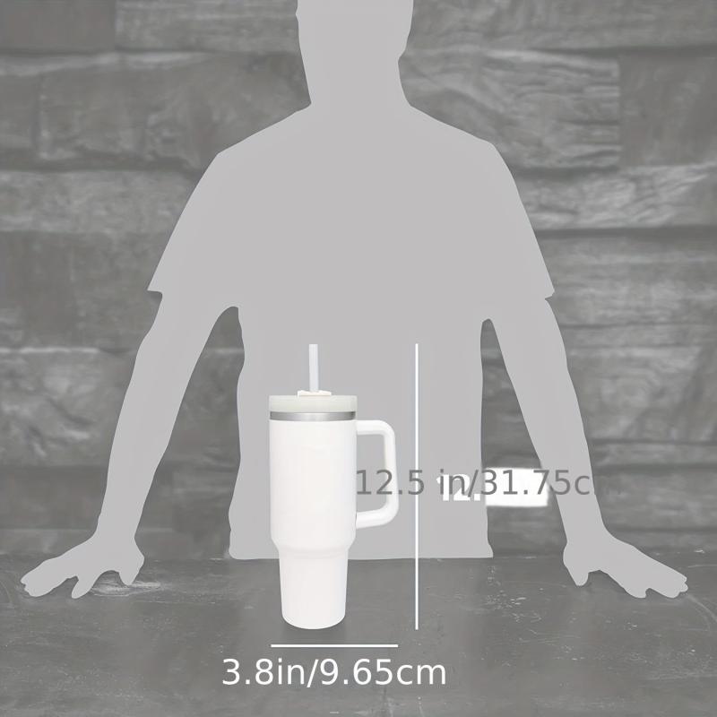 40oz Stainless Steel Tumbler with Handle and Straw Lid