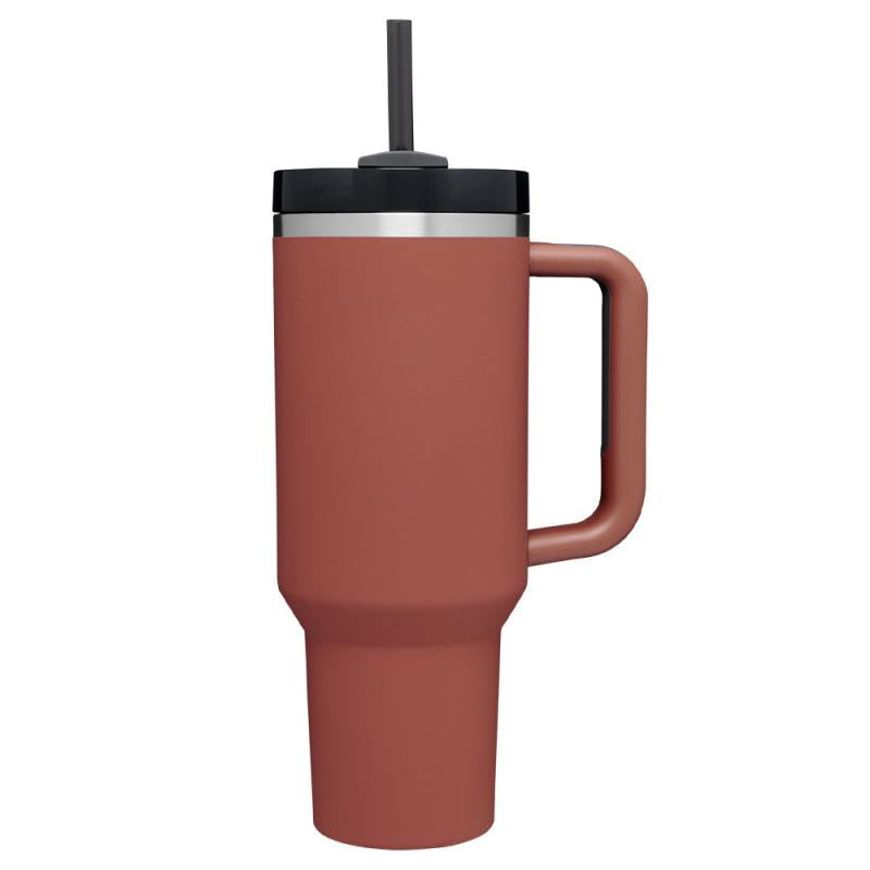 40oz Stainless Steel Tumbler with Handle and Straw Lid