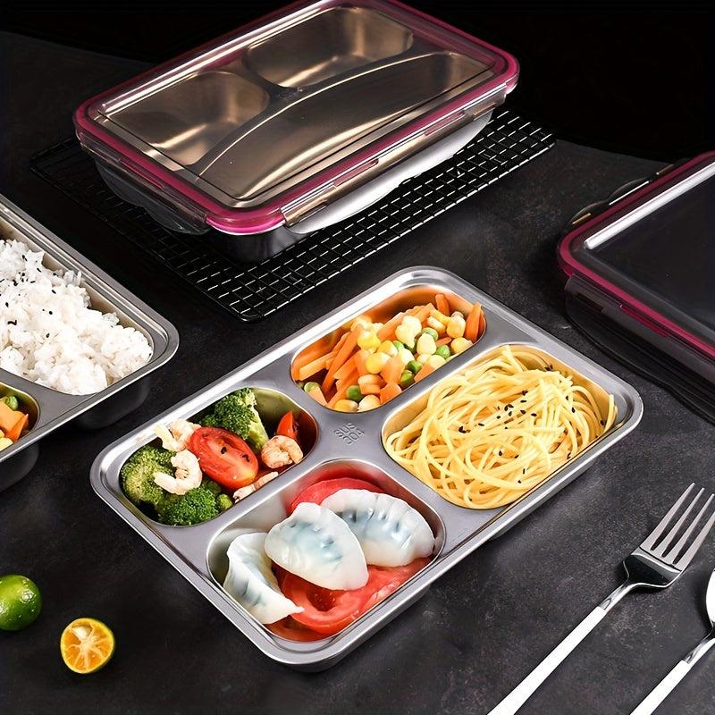 Leak Proof Stainless Steel Bento Lunch Box with Compartments