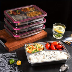 Leak Proof Stainless Steel Bento Lunch Box with Compartments