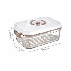 Vacuum Sealed Fresh keeping Box Refrigerator Draining Food Storage