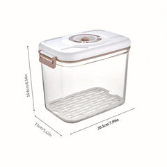 Vacuum Sealed Fresh keeping Box Refrigerator Draining Food Storage
