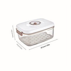 Vacuum Sealed Fresh keeping Box Refrigerator Draining Food Storage
