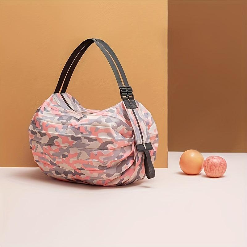 Foldable Canvas Shopping Bag Large Capacity Portable Storage Bag