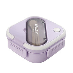 Japanese-Style Square Bento Box with Lid, Leakproof Food Container
