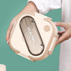 Japanese-Style Square Bento Box with Lid, Leakproof Food Container