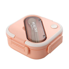 Japanese-Style Square Bento Box with Lid, Leakproof Food Container