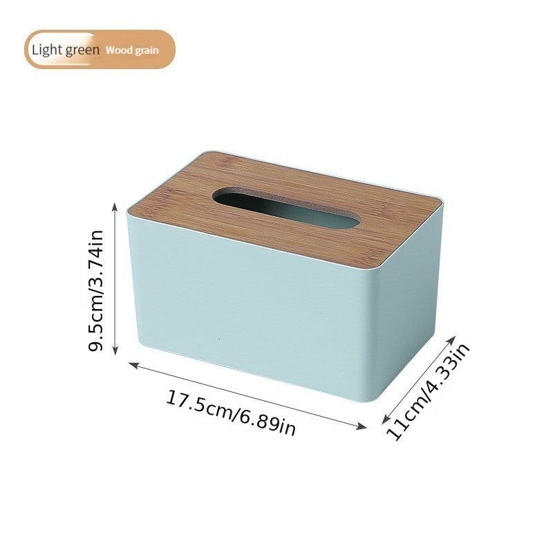 European Style Paper Towel Box with Bamboo Cover