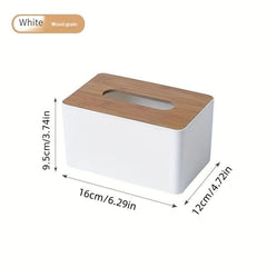 European Style Paper Towel Box with Bamboo Cover