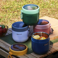 SUS304 Stainless Steel Insulated Soup Cup with Lid Leakproof Thermal Food Jar