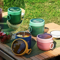 SUS304 Stainless Steel Insulated Soup Cup with Lid Leakproof Thermal Food Jar