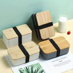 Large Capacity Insulated Bento Box with Bamboo Lid