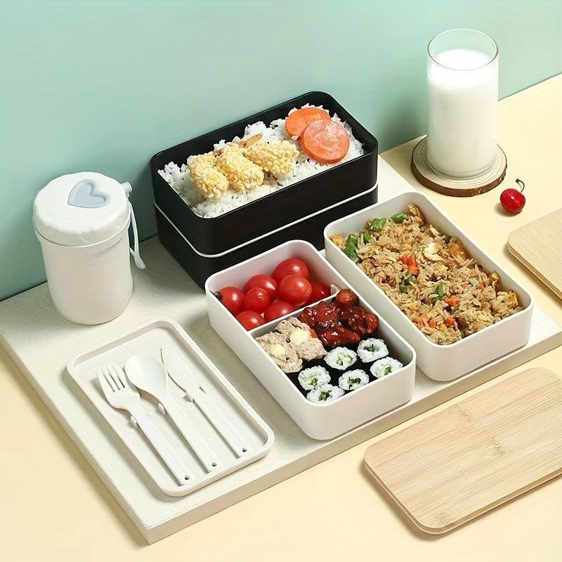 Large Capacity Insulated Bento Box with Bamboo Lid