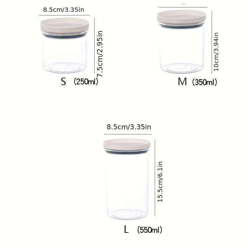 Clear Airtight Food Jars with Lids, 1Pc Candy Jars, Moisture-proof Storage Conta