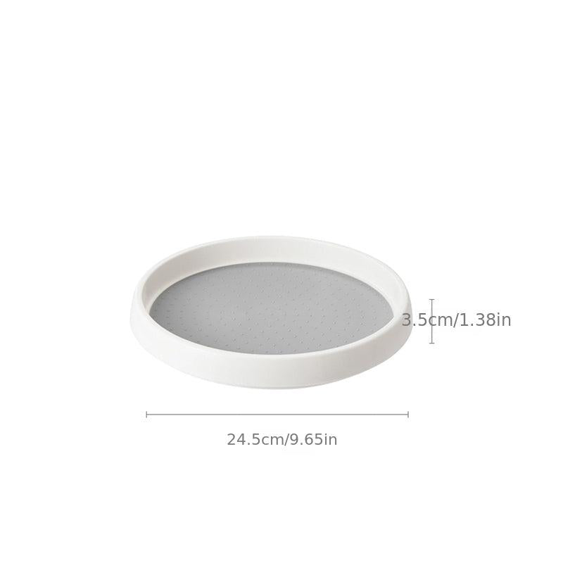 1pc Rotatable Seasoning Rack Countertop Multifunctional Kitchen Storage Plate