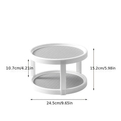 1pc Rotatable Seasoning Rack Countertop Multifunctional Kitchen Storage Plate