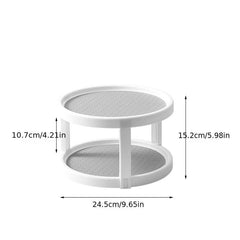 1pc Rotatable Seasoning Rack Countertop Multifunctional Kitchen Storage Plate