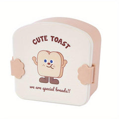 Square Toast Lunch Box Bento Box With Lid Tableware