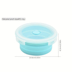4pcs Collapsible Silicone Food Storage Containers Microwave Bento Box