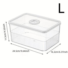 3pcs Plastic Refrigerator Storage Boxes - Fresh Keeping Box