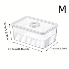 3pcs Plastic Refrigerator Storage Boxes - Fresh Keeping Box