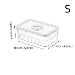 3pcs Plastic Refrigerator Storage Boxes - Fresh Keeping Box