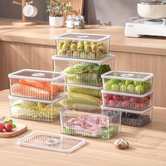 3pcs Plastic Refrigerator Storage Boxes - Fresh Keeping Box
