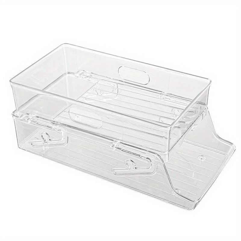 Double Layer Rolling Can Storage Organizer For Fridge