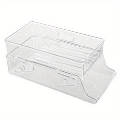 Double Layer Rolling Can Storage Organizer For Fridge