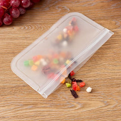 2pcs PEVA Reusable Food Storage Bags Stand Up Ziplock Bags Leakproof Freezer BPA