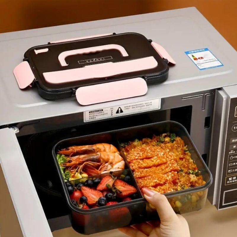 3 Compartment Insulated Food Lunch Box for Camping Picnic Beach Essential