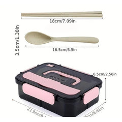 3 Compartment Insulated Food Lunch Box for Camping Picnic Beach Essential