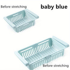 Retractable Storage Basket for Refrigerator Drainable Washable