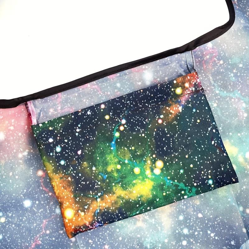 Starry Sky Printed Reusable Grocery Bags Portable Foldi...
