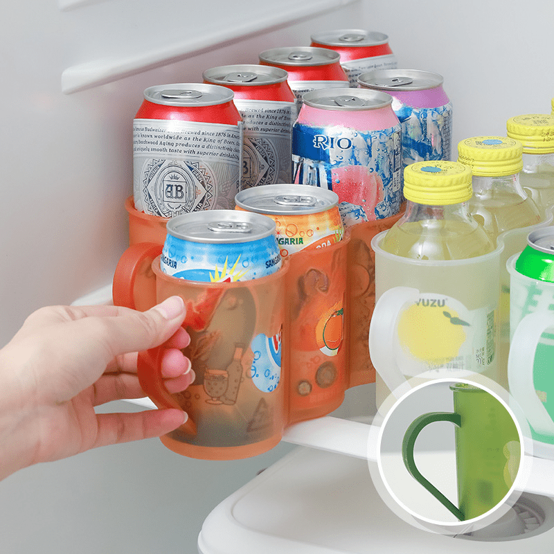 Refrigerator Beverage Storage Box Can Organizer Drink Bottle Holder for Kitchen