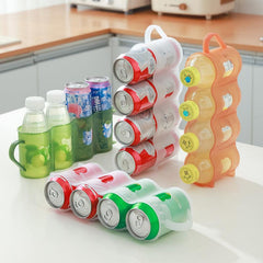 Refrigerator Beverage Storage Box Can Organizer Drink Bottle Holder for Kitchen