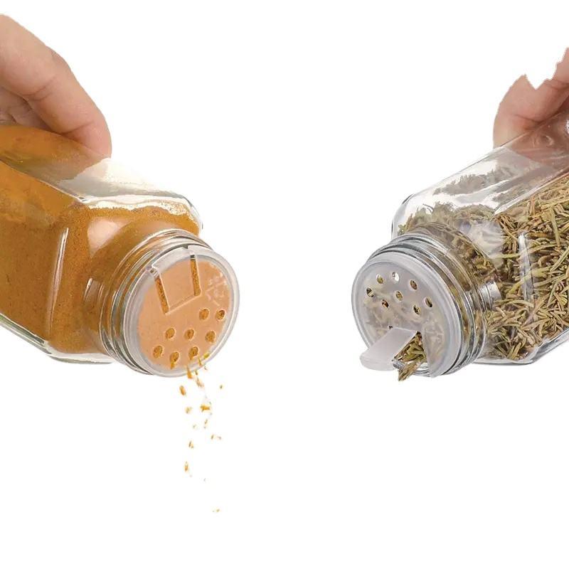 Square Glass Seasoning Bottle With Lid