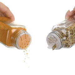 Square Glass Seasoning Bottle With Lid
