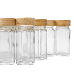 Square Glass Seasoning Bottle With Lid